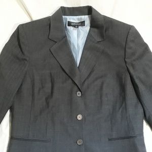 Kasper Womens Dark Grey Suit Jacket Size 14